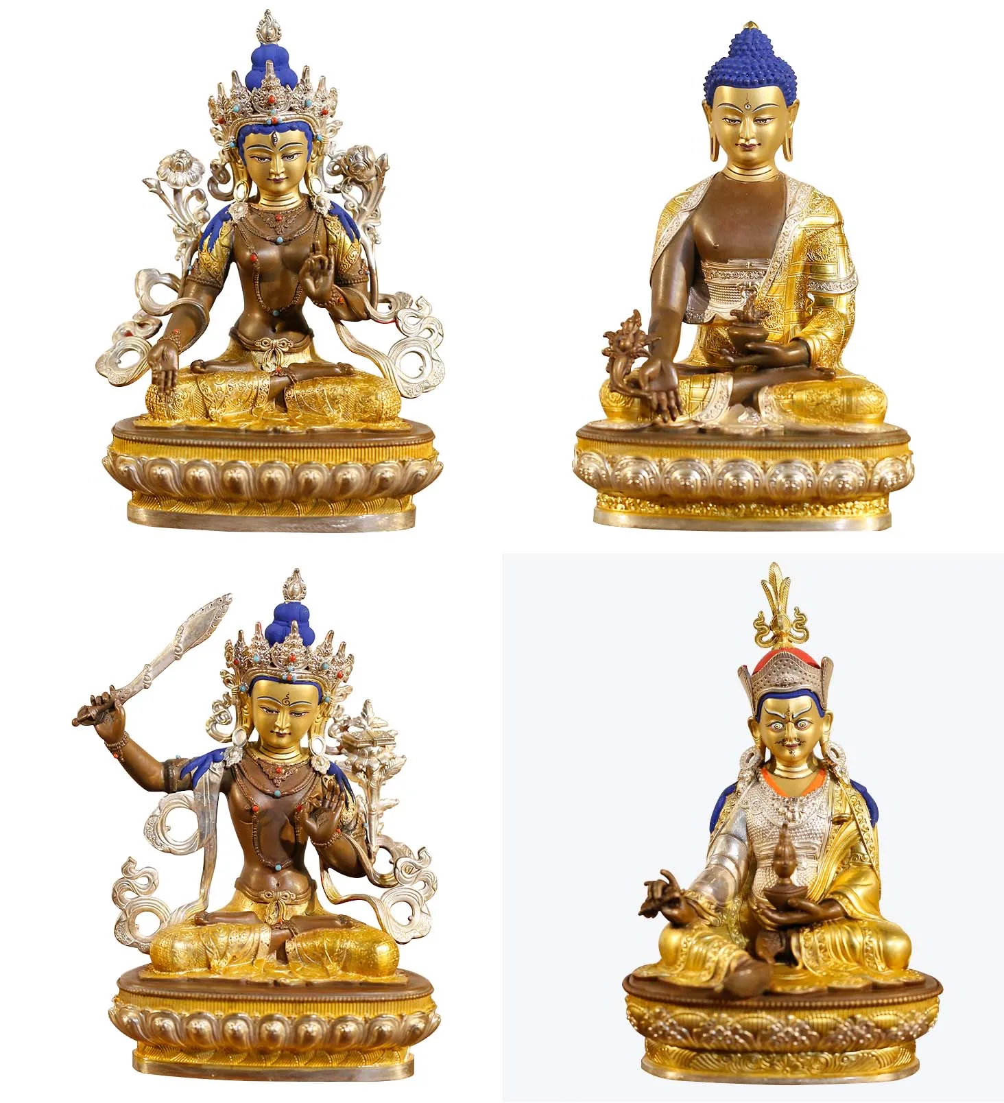 high grade Upscale Tibet Thailand Guru Rinpoche Pharmacist Buddha White Tara Manjusri GUAN YIN COPPER Buddha statue Efficacious
high grade Upscale Tibet Thailand Guru Rinpoche Pharmacist Buddha White Tara Manjusri GUAN YIN COPPER Buddha statue Efficacious