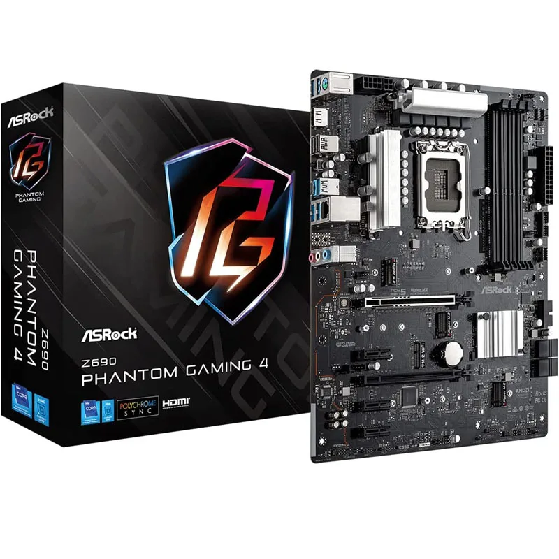 Материнская плата ASRock Z690 Phantom Gaming 4 LGA1700 Intel Z690 SATA 6 Гб/с DDR4 ATX Intel
Материнская плата ASRock Z690 Phantom Gaming 4 LGA1700 Intel Z690 SATA 6 Гб/с DDR4 ATX Intel