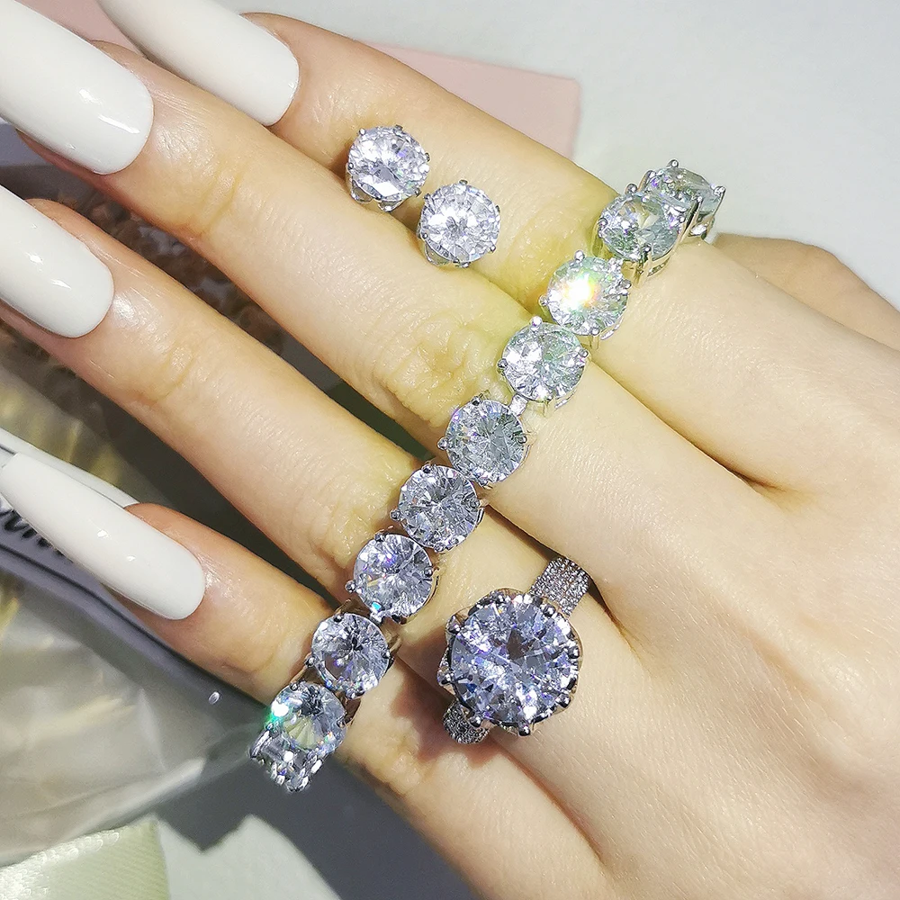 3pcs Pack silver color bride Jewelry set Engagement ring stud earring for Wedding gift J7271
3pcs Pack silver color bride Jewelry set Engagement ring stud earring for Wedding gift J7271