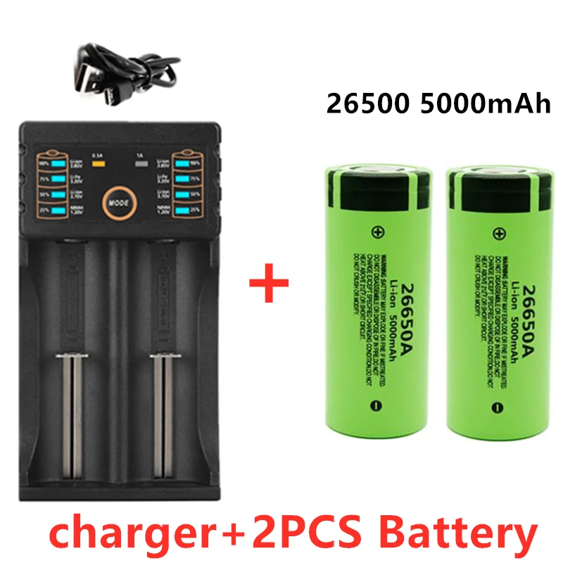 Original high quality 26650 battery 5000mAh 3.7V 50A lithium ion rechargeable battery for 26650A LED flashlight+charger
Original high quality 26650 battery 5000mAh 3.7V 50A lithium ion rechargeable battery for 26650A LED flashlight+charger