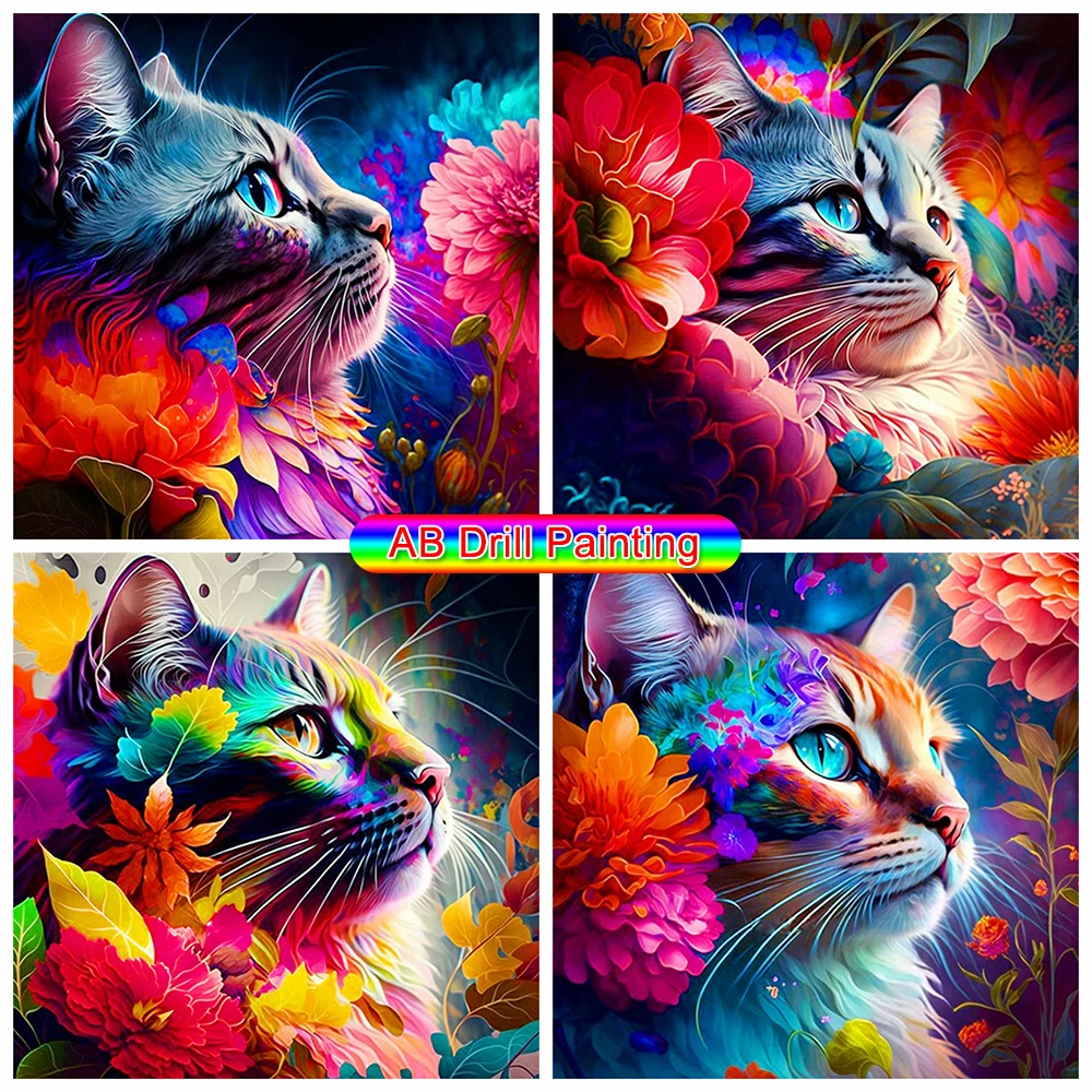 EverShine 5D Diamond Painting Cat AB Drill Full Square Drill Animal Embroidery Flower Rhinestones Picture Mosaic Home Decor
EverShine 5D Diamond Painting Cat AB Drill Full Square Drill Animal Embroidery Flower Rhinestones Picture Mosaic Home Decor