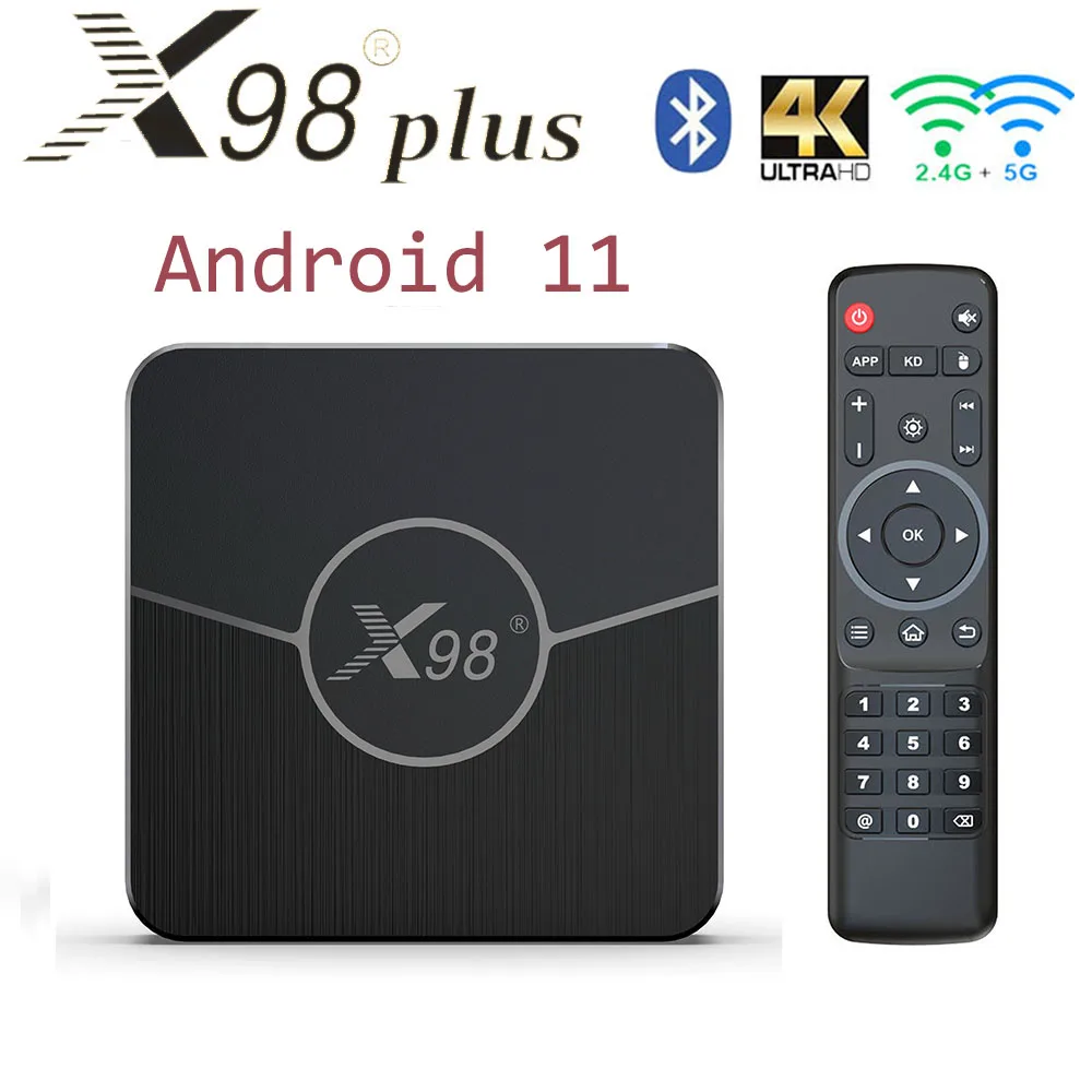 X98 Plus Smart TV Box Android 11 Amlogic S905W2 2.4G 5G Wifi 4GB 32GB 64GB HDR10 Google 4k Media Player 3D AV1 BT4.0 Set Top Box
X98 Plus Smart TV Box Android 11 Amlogic S905W2 2.4G 5G Wifi 4GB 32GB 64GB HDR10 Google 4k Media Player 3D AV1 BT4.0 Set Top Box