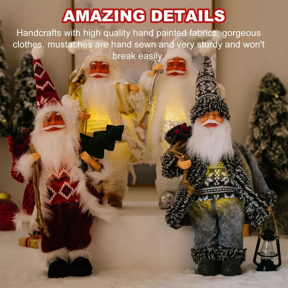 NEW2023 Standing Santa Claus Figurine Collectible Figure Crutch Indoor Home Party Christmas Decoration Santa Ornament
NEW2023 Standing Santa Claus Figurine Collectible Figure Crutch Indoor Home Party Christmas Decoration Santa Ornament