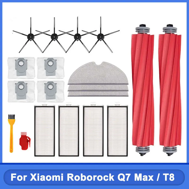Vacuum cleaner parts For Xiaomi Roborock Q7 Max Q7 Max+ Q7 Plus T8 appliance accessories Main Side Brush Mop Cloth HEPA Filter
Vacuum cleaner parts For Xiaomi Roborock Q7 Max Q7 Max+ Q7 Plus T8 appliance accessories Main Side Brush Mop Cloth HEPA Filter