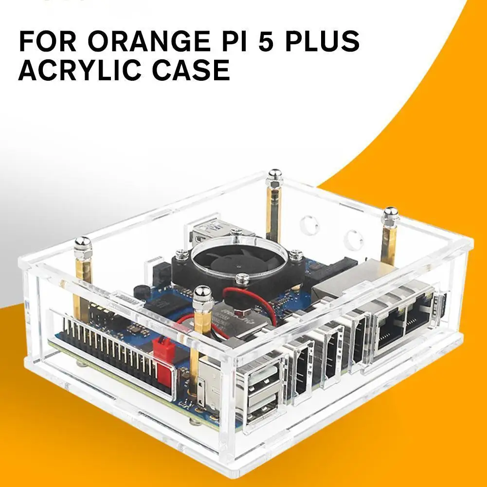 For Orange Pi 5 Plus Acrylic Case Transparent Shell Box Optional Cooling Fan Heatsink For OPI 5 Plus N8C9
For Orange Pi 5 Plus Acrylic Case Transparent Shell Box Optional Cooling Fan Heatsink For OPI 5 Plus N8C9