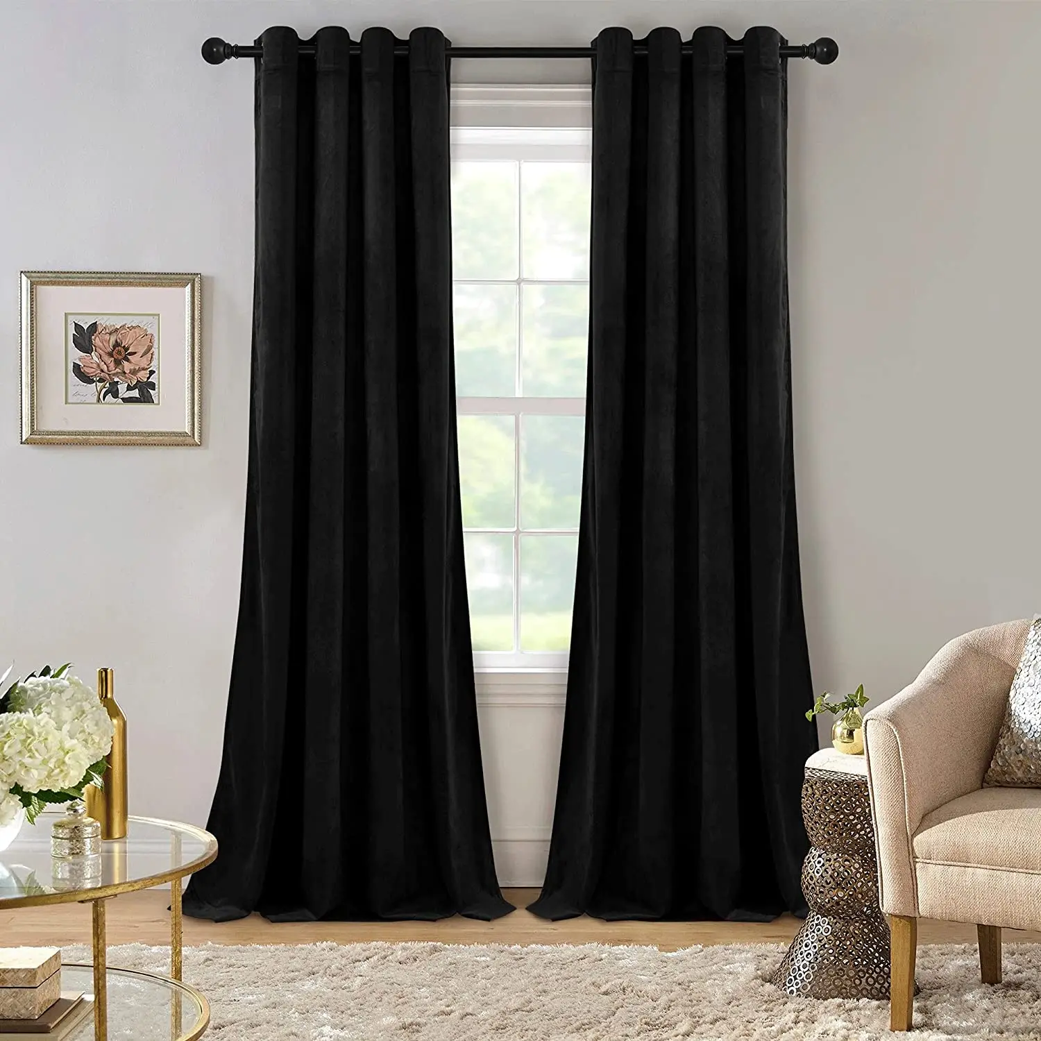 Solid Velvet Blackout Curtains for The Bedroom Living Room Window Blackout Curtain Drapes Custom Size Black Luxury Curtain
Solid Velvet Blackout Curtains for The Bedroom Living Room Window Blackout Curtain Drapes Custom Size Black Luxury Curtain