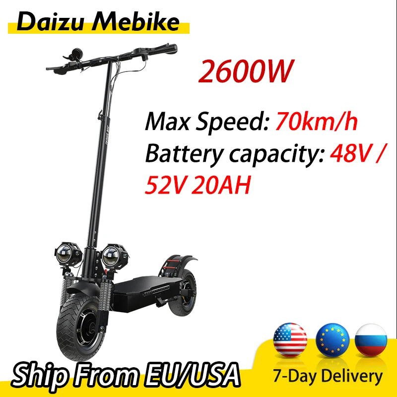 2600W Electric Scooters for Adults with Seat 48V Patinete Elétrico 70KM/H Lithium Battery Elektroroller Off Road Max Load 160
2600W Electric Scooters for Adults with Seat 48V Patinete Elétrico 70KM/H Lithium Battery Elektroroller Off Road Max Load 160