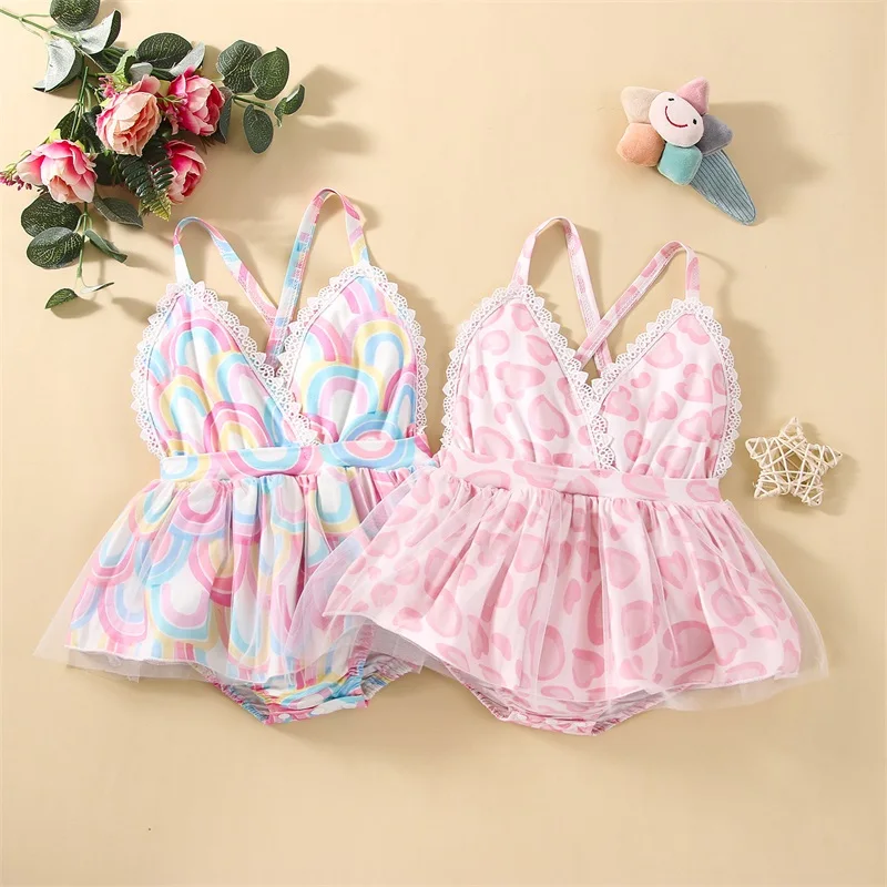 0-18 Months Baby Girl Floral Romper Sleeveless V Neck Lace Mesh High Waist Jumpsuit Toddlers Summer Clothing 
0-18 Months Baby Girl Floral Romper Sleeveless V Neck Lace Mesh High Waist Jumpsuit Toddlers Summer Clothing