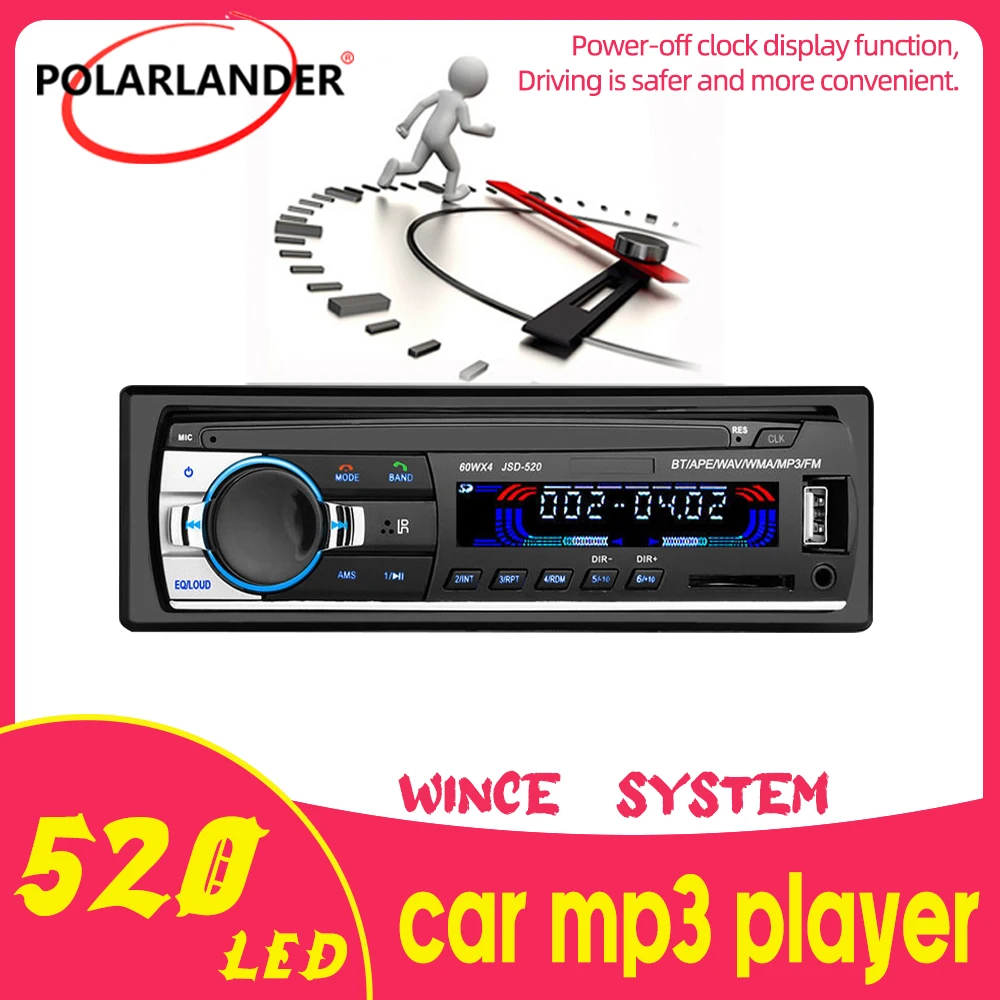 

Автомагнитола 1 DIN FM Bluetooth MP3 аудио плеер громкой связи USB/SD In Dash Aux вход стерео приемник радио для транспортного средства