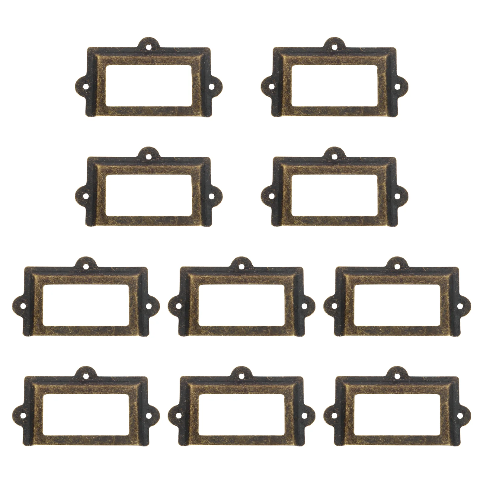 10 Pcs Metal Cabinets Medicine Box Label Drawer Holders Business Card Frames Pull 
10 Pcs Metal Cabinets Medicine Box Label Drawer Holders Business Card Frames Pull
