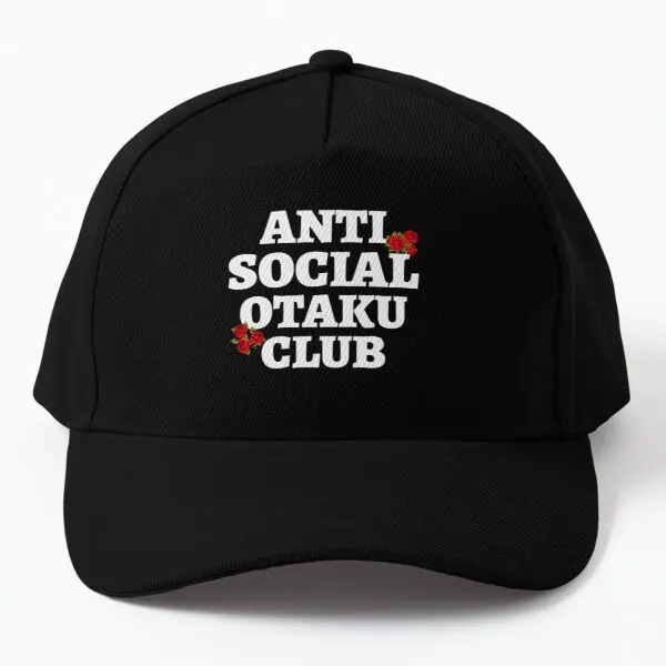 

Anti Social Otaku Club Baseball Cap Hat Bonnet Czapka Snapback Casual Women Casquette Sport Fish Sun Spring Solid Color