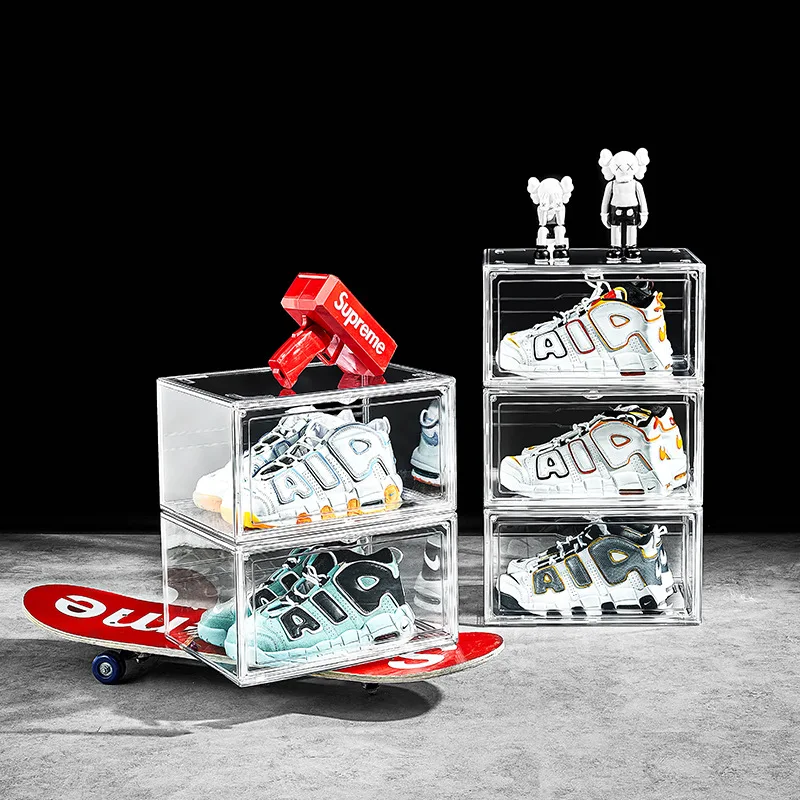 Ultra-transparent AJ Sneakers Box plastic shoe box Stackable Cabinet Storage Box high-top Dustproof AJ shoes organizers Rack
Ultra-transparent AJ Sneakers Box plastic shoe box Stackable Cabinet Storage Box high-top Dustproof AJ shoes organizers Rack