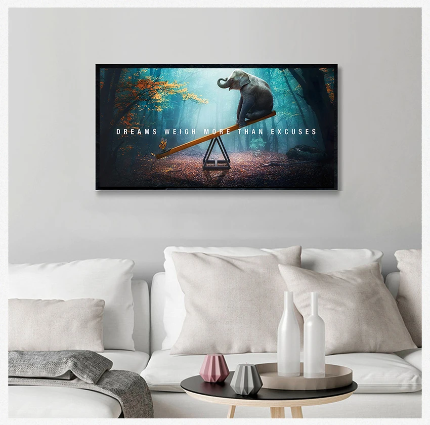 Letter Dreams Weigh More Than Excuses Wall Art Picture Living Room Decor Animal Motivational Quote Canvas Painting Poster Print
Letter Dreams Weigh More Than Excuses Wall Art Picture Living Room Decor Animal Motivational Quote Canvas Painting Poster Print
