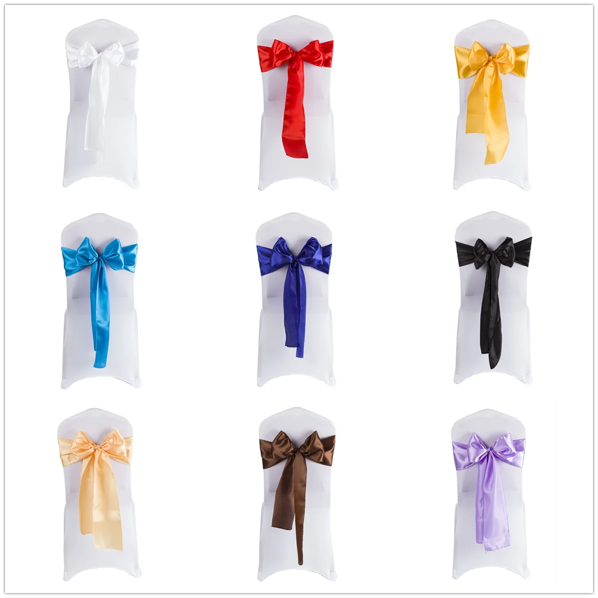 1pc Satin Chair Sash Tie Ribbon Bow Knot Cover Seat Back Belt For Hotel Banquet Wedding Party Event Dining Chair Decoration
1pc Satin Chair Sash Tie Ribbon Bow Knot Cover Seat Back Belt For Hotel Banquet Wedding Party Event Dining Chair Decoration
