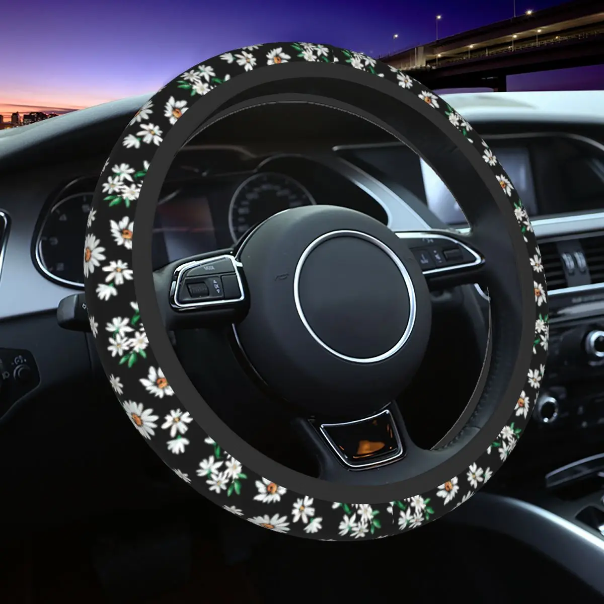 Daisy Flower Car Steering Wheel Cover 38cm Universal Fashion Auto Decoration Car Accessories
Daisy Flower Car Steering Wheel Cover 38cm Universal Fashion Auto Decoration Car Accessories