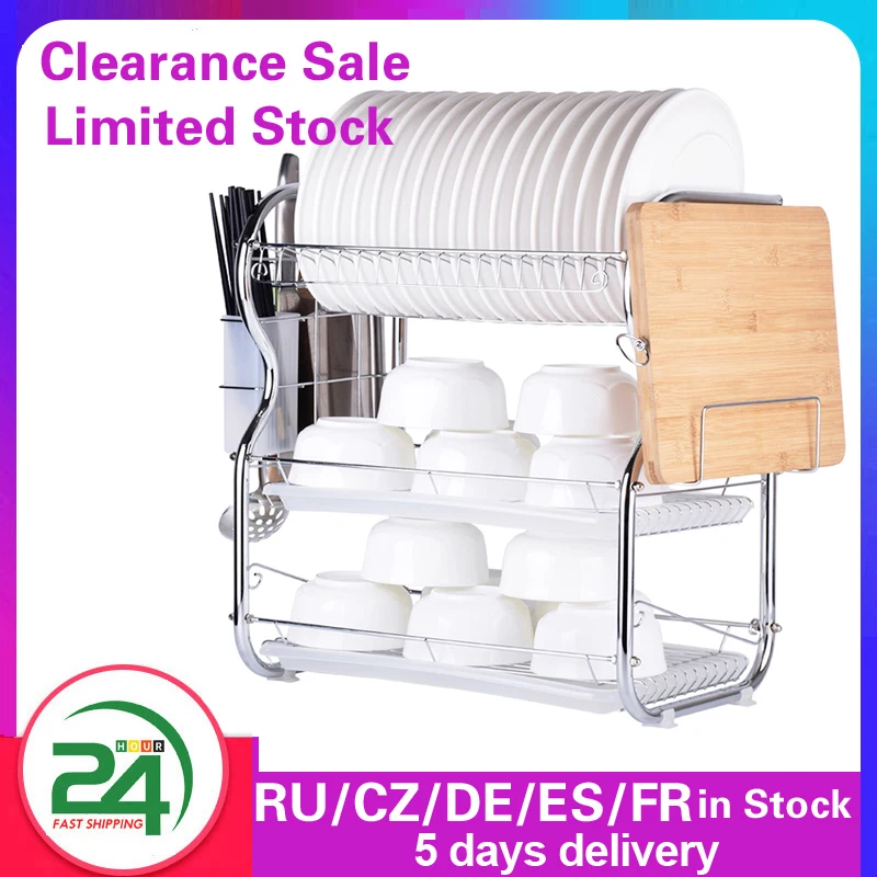 2/3 Tier Dish Drainer Stainless Steel Drying Rack Bowl Pot Draining Storage Stand Bowl Dryer Tray Holder Kitchen Organizer Shelf
2/3 Tier Dish Drainer Stainless Steel Drying Rack Bowl Pot Draining Storage Stand Bowl Dryer Tray Holder Kitchen Organizer Shelf