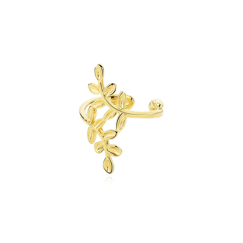 New Women 925 Pure Silver Ear Nail Gold Plant Olive Branch Leaf Ear Clip Personality Fashion Jewelry Couple Gift
New Women 925 Pure Silver Ear Nail Gold Plant Olive Branch Leaf Ear Clip Personality Fashion Jewelry Couple Gift