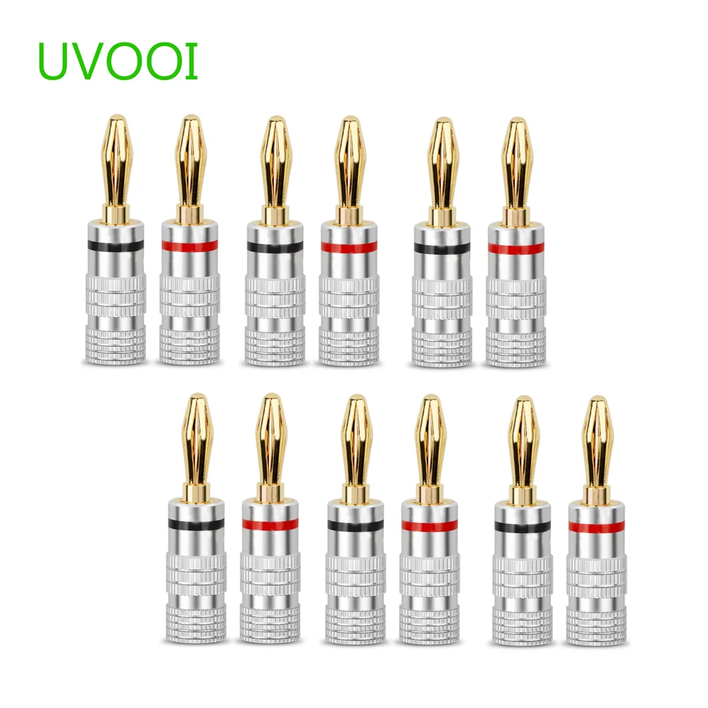 UVOOI Speaker Banana Plug Gold Plated Speaker Plug Connector For Audio Video Receiver Amplifiers Speaker Wall Plate Sound System
UVOOI Speaker Banana Plug Gold Plated Speaker Plug Connector For Audio Video Receiver Amplifiers Speaker Wall Plate Sound System