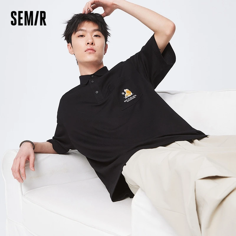 SEMIR Polo Shirt Men Cartoon Cute Pet Embroidery 2022 Summer New Moisture-Absorbing Quick-Drying Loose Knitted Summer Clothes
SEMIR Polo Shirt Men Cartoon Cute Pet Embroidery 2022 Summer New Moisture-Absorbing Quick-Drying Loose Knitted Summer Clothes