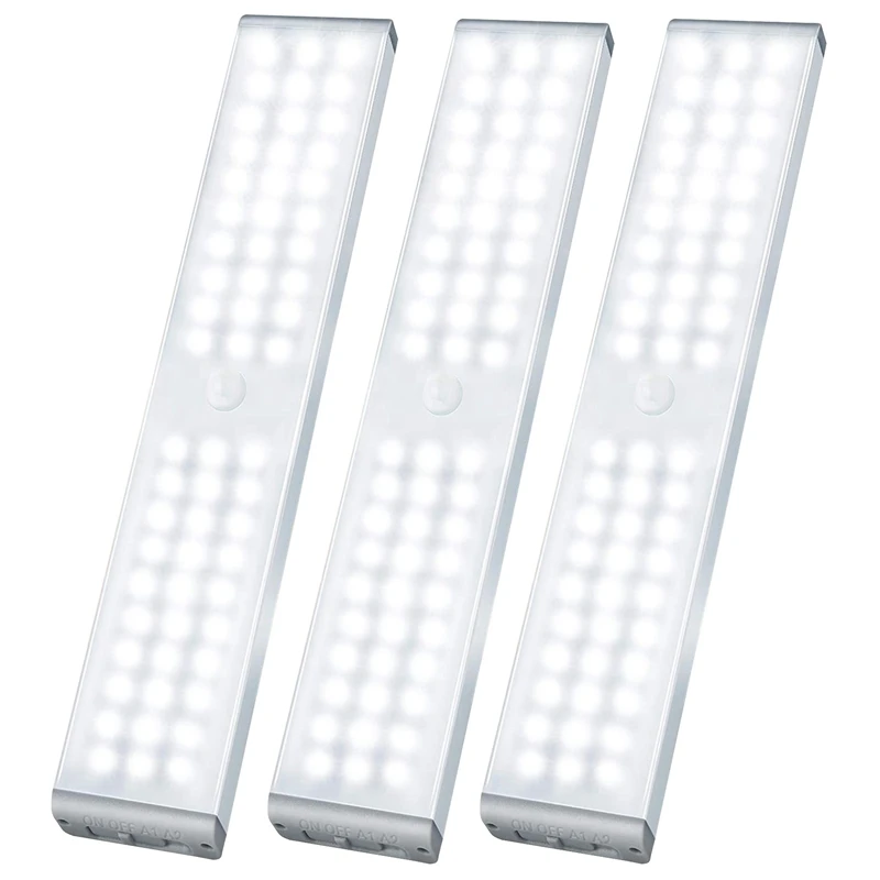 GTBL LED Closet Light,60 LED Rechargeable Motion Sensor Closet Light Lighting,For Stairs Wardrobe Kitchen Hallway,3 Pack
GTBL LED Closet Light,60 LED Rechargeable Motion Sensor Closet Light Lighting,For Stairs Wardrobe Kitchen Hallway,3 Pack