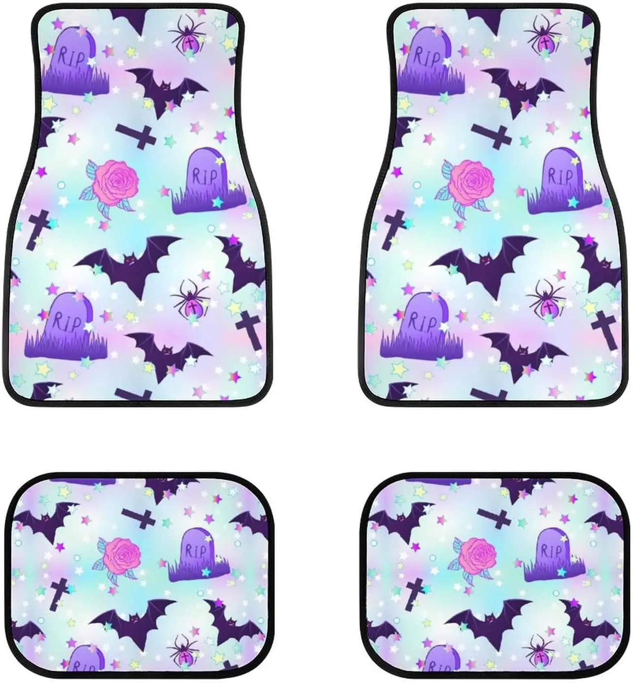 Funny Spooky Halloween 4-Piece Car Floor Mats Front and Rear Rubber Carpet Auto Mats Universal Fit Car Decor Accessories
Funny Spooky Halloween 4-Piece Car Floor Mats Front and Rear Rubber Carpet Auto Mats Universal Fit Car Decor Accessories