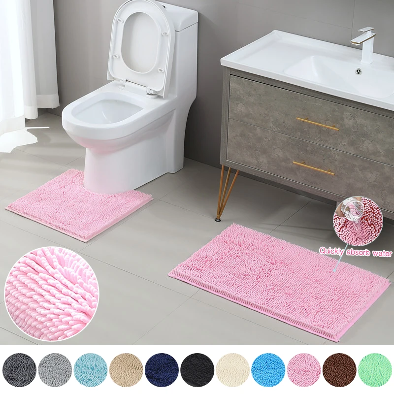 2/3ps-set Plush Chenille Bathroom Mat Rug Set Absorbent Machine Washable Fit Toilet Bathtub Living Room Door Bathroom Foot Floor
2/3ps-set Plush Chenille Bathroom Mat Rug Set Absorbent Machine Washable Fit Toilet Bathtub Living Room Door Bathroom Foot Floor