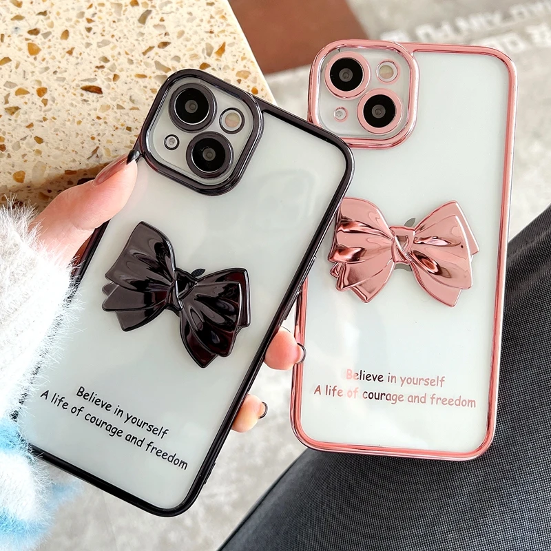 Luxury Soft Electroplate Case For iPhone 11 12 13 Pro Max Transparent bowknot Bumper Cases Cover
Luxury Soft Electroplate Case For iPhone 11 12 13 Pro Max Transparent bowknot Bumper Cases Cover