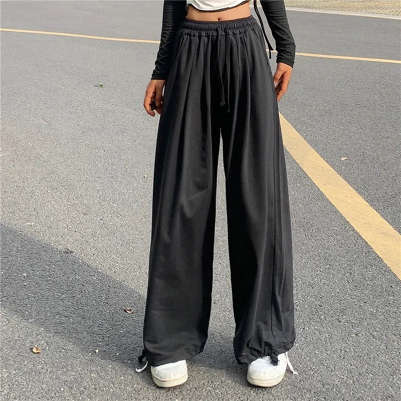 Oversize Gray Fashion Joggers Sweatpants Women Korean Y2K Summer Solid Color Harajuku High Waist Black Loose Wide Leg Trousers
Oversize Gray Fashion Joggers Sweatpants Women Korean Y2K Summer Solid Color Harajuku High Waist Black Loose Wide Leg Trousers