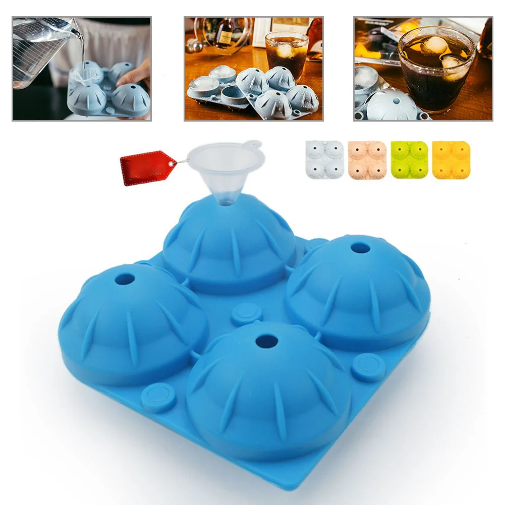 Reusable Ice Cube Tray Big Silicone Mold For Whiskey 4.5cm/1.77inches 4 Ice Balls Maker Mould DIY Ice Cream Tools
Reusable Ice Cube Tray Big Silicone Mold For Whiskey 4.5cm/1.77inches 4 Ice Balls Maker Mould DIY Ice Cream Tools