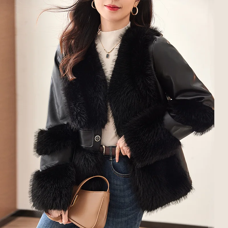 2023 New Style Faux Fox Fur Coat for Women Loose Fit High-Quality Fleece Jacket Winter Warm
2023 New Style Faux Fox Fur Coat for Women Loose Fit High-Quality Fleece Jacket Winter Warm