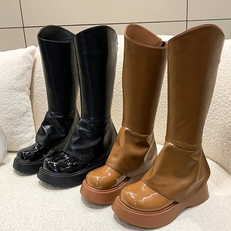 Autumn High Knee Chelsea Boots For Women Ladies Modern Western Boots 2022 Platform Fashion Round Toe Rubber Zipper Female Shoes
Autumn High Knee Chelsea Boots For Women Ladies Modern Western Boots 2022 Platform Fashion Round Toe Rubber Zipper Female Shoes