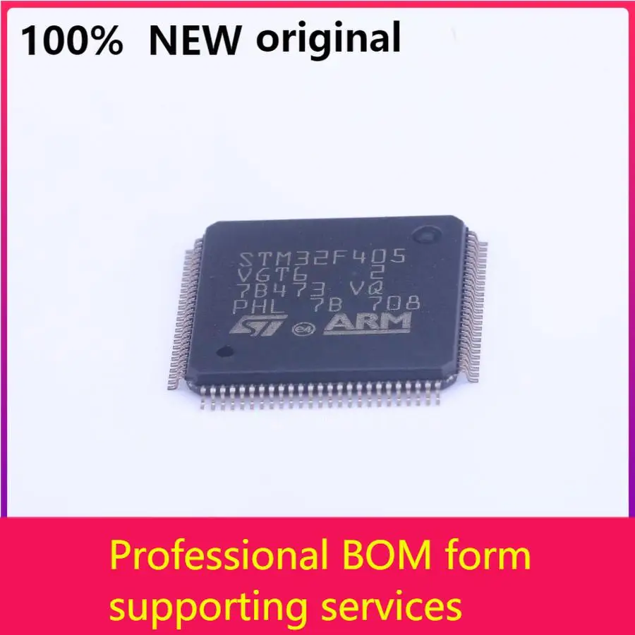 MCU 32-bit STM32F ARM Cortex M4F RISC 1024KB Flash 2.5V/3.3V 100-Pin LQFP Tray - Trays STM32F405VGT6100% original
MCU 32-bit STM32F ARM Cortex M4F RISC 1024KB Flash 2.5V/3.3V 100-Pin LQFP Tray - Trays STM32F405VGT6100% original