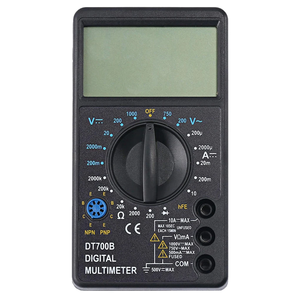 Professional DT700B Digital Multimeter AC DC Voltmeter DC Current Resistance Diode Tester Testing Tool
Professional DT700B Digital Multimeter AC DC Voltmeter DC Current Resistance Diode Tester Testing Tool