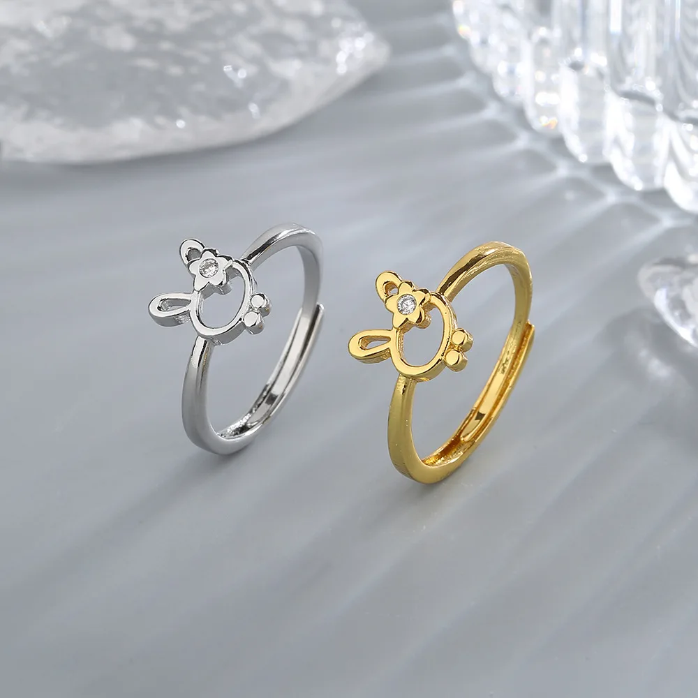 2023 Trendy Cute Bunny Gold Sliver Open Rings for Women Simple Sweet 925 Sliver Plated Rabbit Open Ring Lady Lovely Jewelry Gift
2023 Trendy Cute Bunny Gold Sliver Open Rings for Women Simple Sweet 925 Sliver Plated Rabbit Open Ring Lady Lovely Jewelry Gift