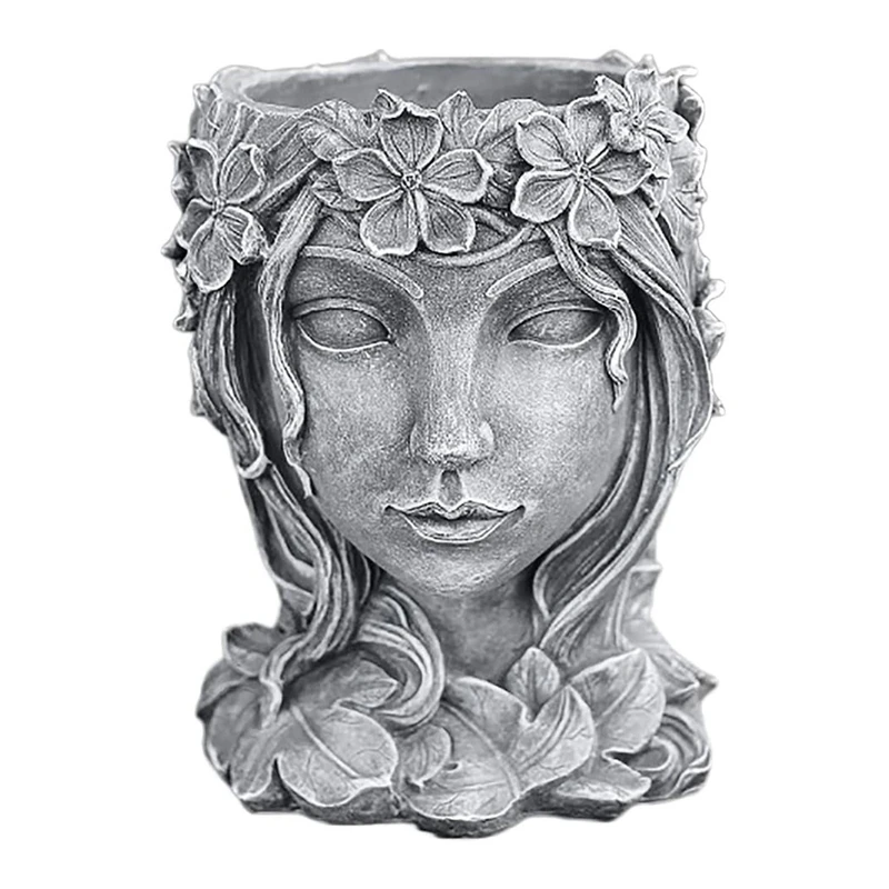 SEWS-Retro Goddess Statue Succulent Flowerpot,Lady Face Planter With Drainage Hole,Portrait Sculpture Art Plant Flower Pot
SEWS-Retro Goddess Statue Succulent Flowerpot,Lady Face Planter With Drainage Hole,Portrait Sculpture Art Plant Flower Pot