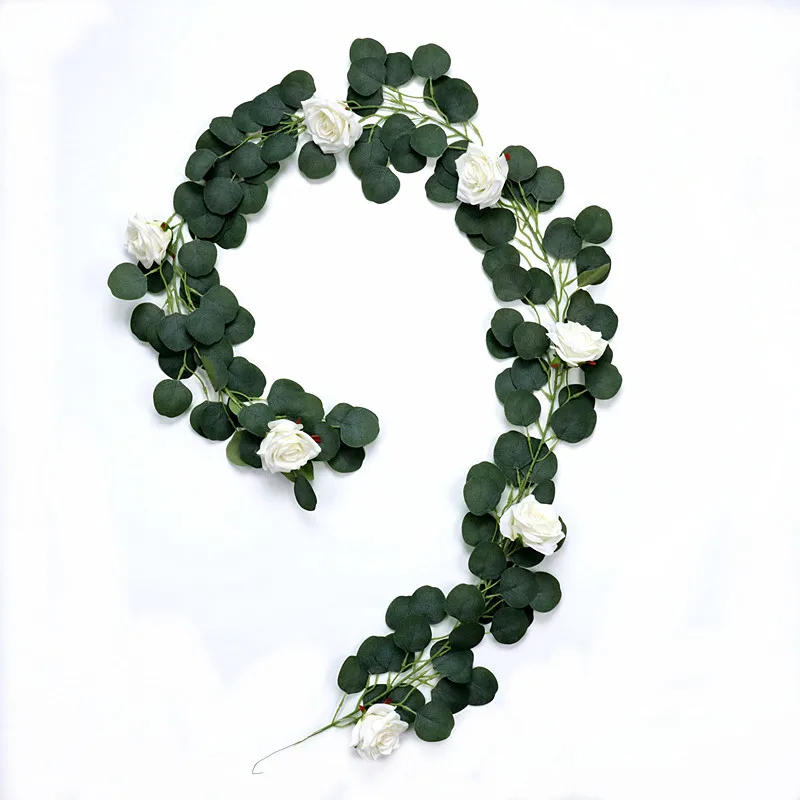 1Pcs Artificial Eucalyptus Garland Wall Decor Silver Dollar Greenery Vines Plant for Wedding Arch Party DIY Wreath Decor 6.5ft
1Pcs Artificial Eucalyptus Garland Wall Decor Silver Dollar Greenery Vines Plant for Wedding Arch Party DIY Wreath Decor 6.5ft