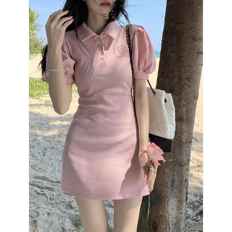 2022 Sexy Mini Dress Women Streetwear Chic Cute Puff Sleeve Solid Polo School Dress Y2K Party Slim A-line Vestidos Ladies Summer
2022 Sexy Mini Dress Women Streetwear Chic Cute Puff Sleeve Solid Polo School Dress Y2K Party Slim A-line Vestidos Ladies Summer