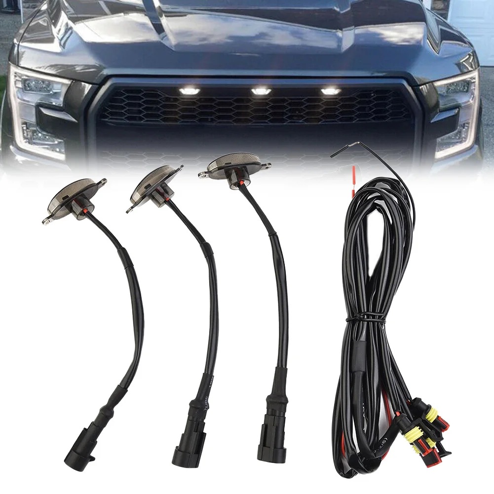 3X Smoked LED Marker Light Blinker Lamp Lighting Front Grille DRL Lights White For Ford F-150 For Smoke Lens Dynamic Flowing LED
3X Smoked LED Marker Light Blinker Lamp Lighting Front Grille DRL Lights White For Ford F-150 For Smoke Lens Dynamic Flowing LED