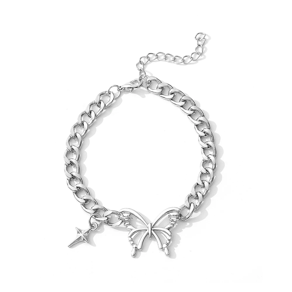 Trendy Punk Butterfly Bracelet Silver Color Female Chain Bracelet On Hand Jewelry Party Gifts 2022 New Fashion
Trendy Punk Butterfly Bracelet Silver Color Female Chain Bracelet On Hand Jewelry Party Gifts 2022 New Fashion