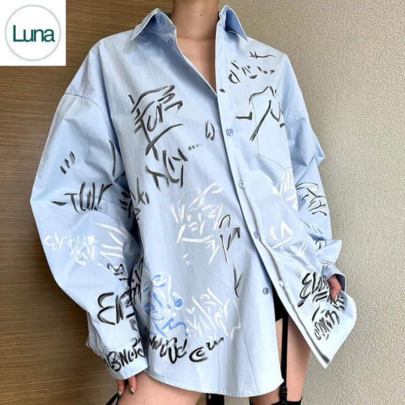 Женская рубашка с дизайном маленькая. Осень 2023, Новая Модная и удобная печать граффити, свободная и универсальная.
Женская рубашка с дизайном маленькая. Осень 2023, Новая Модная и удобная печать граффити, свободная и универсальная.