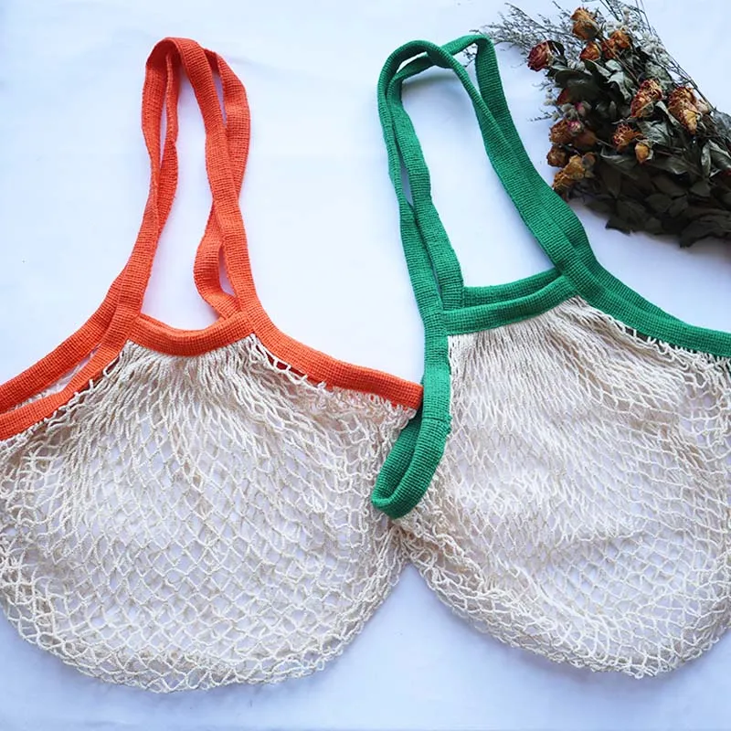 

Net Bags Reusable Cotton Mesh Grocery Bags Foldable Shopping Bag Eco Market Bag Tote Bag for Vegetable and Fruits Large Totes