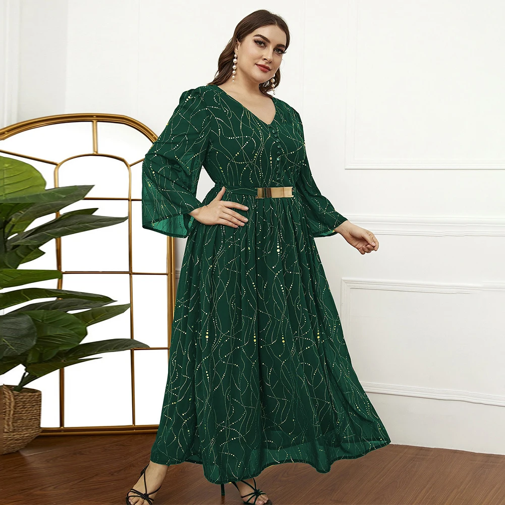 Women Plus Size In Spring And Autumn Europe And America Show Their Temperament. Large Print Women's Dress With Large Waist L-4XL
Women Plus Size In Spring And Autumn Europe And America Show Their Temperament. Large Print Women's Dress With Large Waist L-4XL