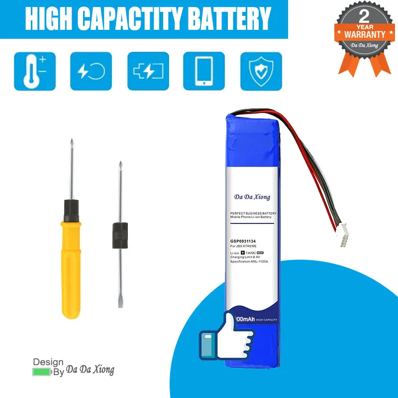 20000mAh GSP0931134 Speaker Battery for JBL XTREME / Xtreme 1 / Xtreme1 Tracking number with Tools
20000mAh GSP0931134 Speaker Battery for JBL XTREME / Xtreme 1 / Xtreme1 Tracking number with Tools