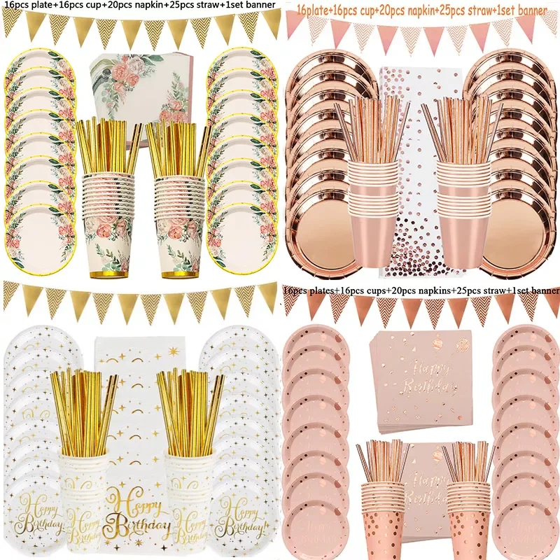 NEW Gold Party Disposable Tableware Set 30 40 50 Years Happy Birthday Party Decorations Adult Anniversary Decorations Supplies
NEW Gold Party Disposable Tableware Set 30 40 50 Years Happy Birthday Party Decorations Adult Anniversary Decorations Supplies
