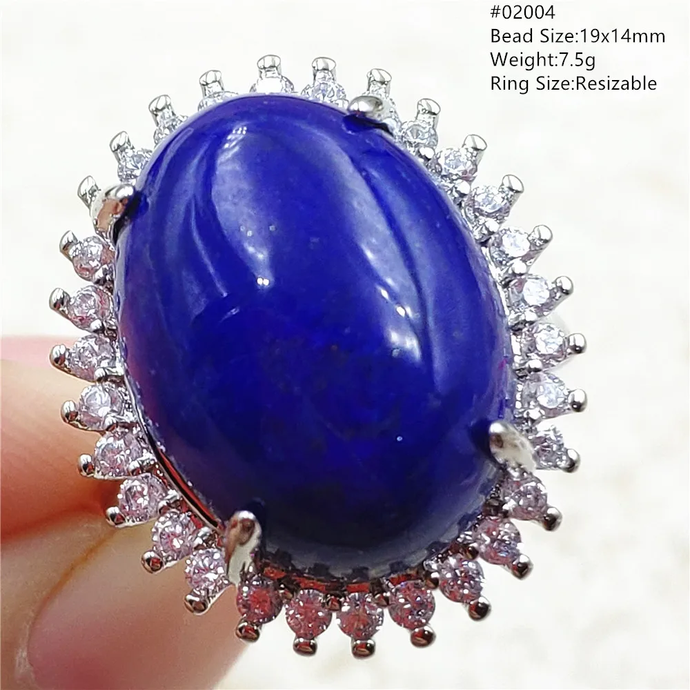 Natural Blue Lapis Lazuli Ring Woman Men Oval Beads 19x14mm 925 Sterling Silver Crystal Adjustable Ring AAAAAA
Natural Blue Lapis Lazuli Ring Woman Men Oval Beads 19x14mm 925 Sterling Silver Crystal Adjustable Ring AAAAAA