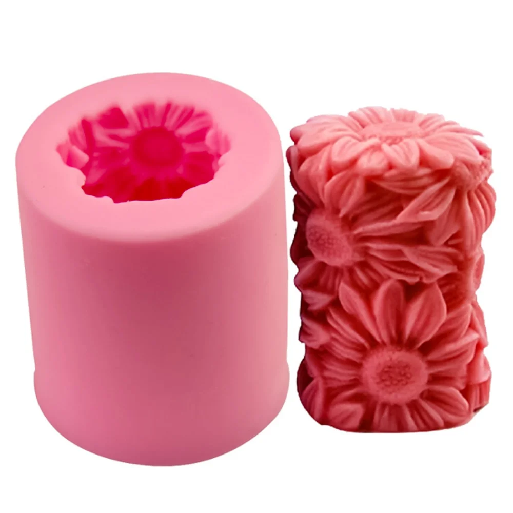 3D Sunflower Candle Mold Cylinder Silicone Mould for Making DIY Handmade Soap Art Craft Wax
3D Sunflower Candle Mold Cylinder Silicone Mould for Making DIY Handmade Soap Art Craft Wax