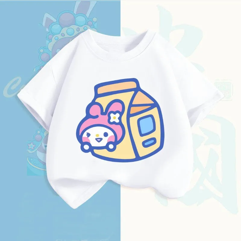 Летняя детская футболка Pachacco My Melody Hello Kitty, повседневная одежда Sanrio из аниме с героями мультфильмов, топы с коротким рукавом для девочек и мал...
Летняя детская футболка Pachacco My Melody Hello Kitty, повседневная одежда Sanrio из аниме с героями мультфильмов, топы с коротким рукавом для девочек и мал...