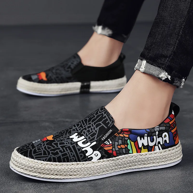 Graffiti Flat Summer Shoes Man 2023 Comfort Canvas Loafers Men Casual Platform Slip-on Fisherman Shoes Men Espadrilles
Graffiti Flat Summer Shoes Man 2023 Comfort Canvas Loafers Men Casual Platform Slip-on Fisherman Shoes Men Espadrilles