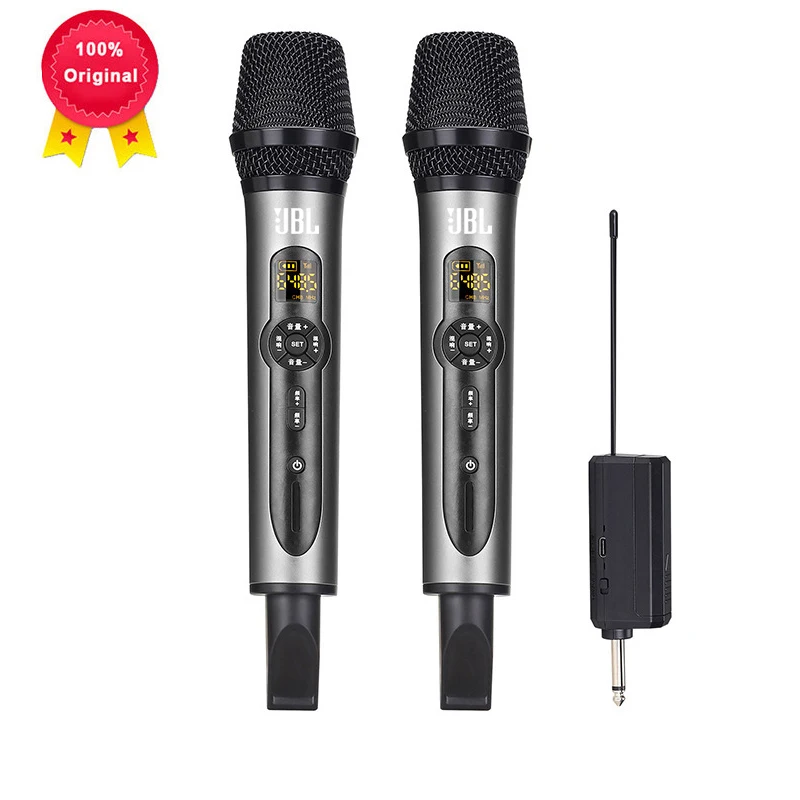 

For JBL One To Two Wireless Microphone with Adjustable Reverb Volume Sound Card Live Streaming KTV Home Outdoor Karaoke