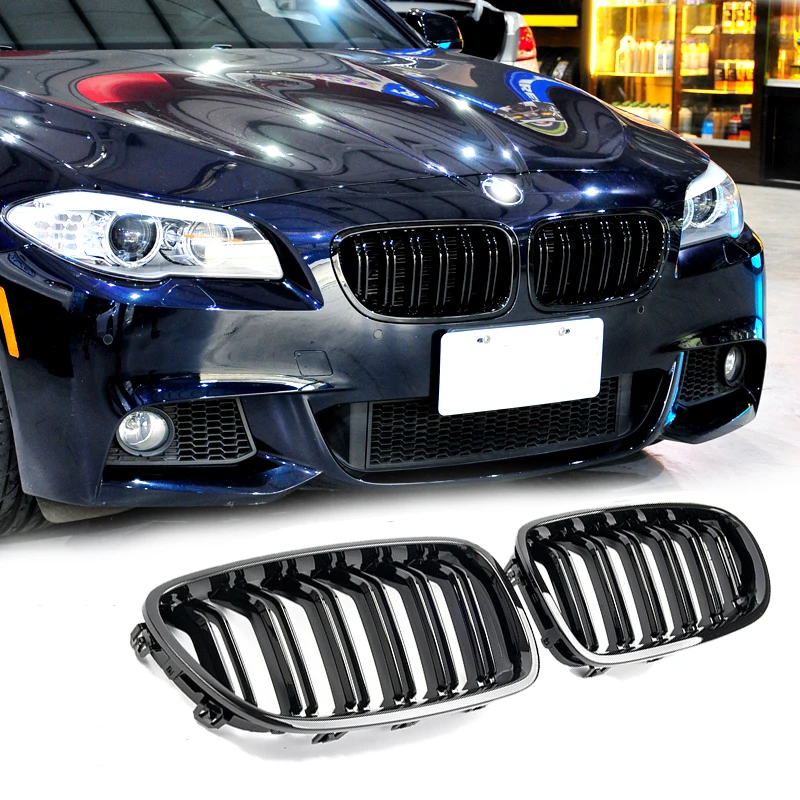 A Pair 5 Series F10 Glossy Black Dual Slat M5 Style Front Bumper Grill Grille For BMW F10 F11 F18 523i 525i 530i 535i 2009-2016
A Pair 5 Series F10 Glossy Black Dual Slat M5 Style Front Bumper Grill Grille For BMW F10 F11 F18 523i 525i 530i 535i 2009-2016